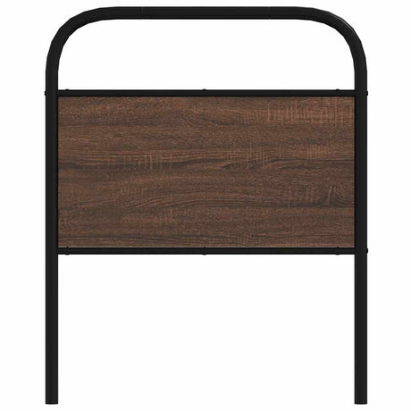 Vidaxl vervangend hoofdbord 75 cm bewerkt hout en staal bruin eikenkleurig