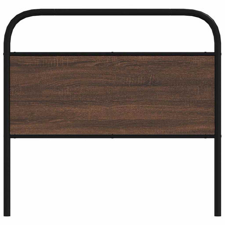 Vidaxl vervangend hoofdbord 90 cm bewerkt hout en staal bruin eikenkleurig
