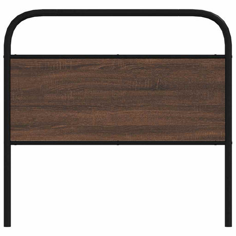 Vidaxl vervangend hoofdbord 100 cm bewerkt hout en staal bruin eikenkleurig