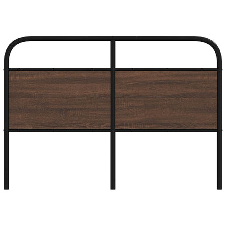 Vidaxl vervangend hoofdbord 120 cm bewerkt hout en staal bruin eikenkleurig