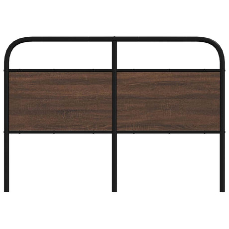 Vidaxl vervangend hoofdbord 140 cm bewerkt hout en staal bruin eikenkleurig