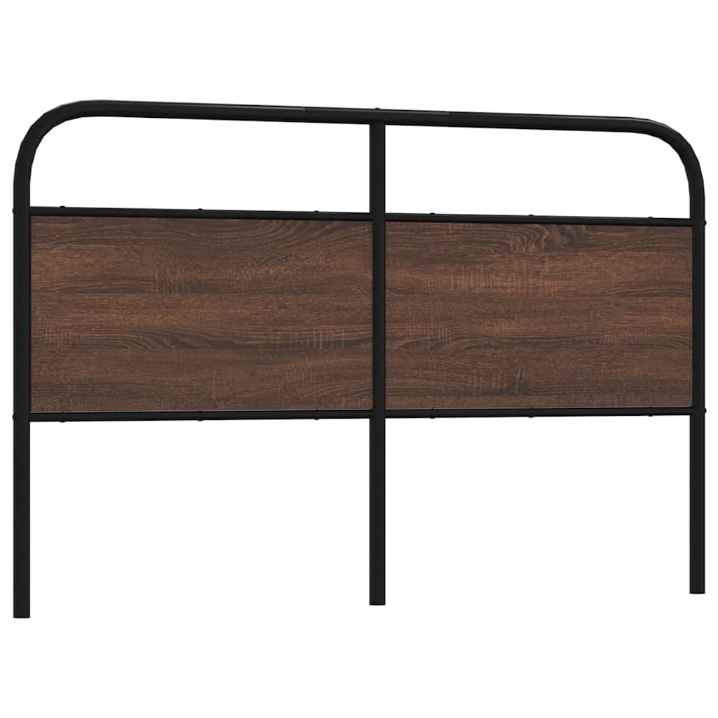Vidaxl vervangend hoofdbord 150 cm bewerkt hout en staal bruin eikenkleurig