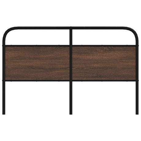 Vidaxl vervangend hoofdbord 150 cm bewerkt hout en staal bruin eikenkleurig