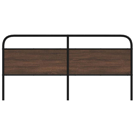 Vidaxl vervangend hoofdbord 180 cm bewerkt hout en staal bruin eikenkleurig