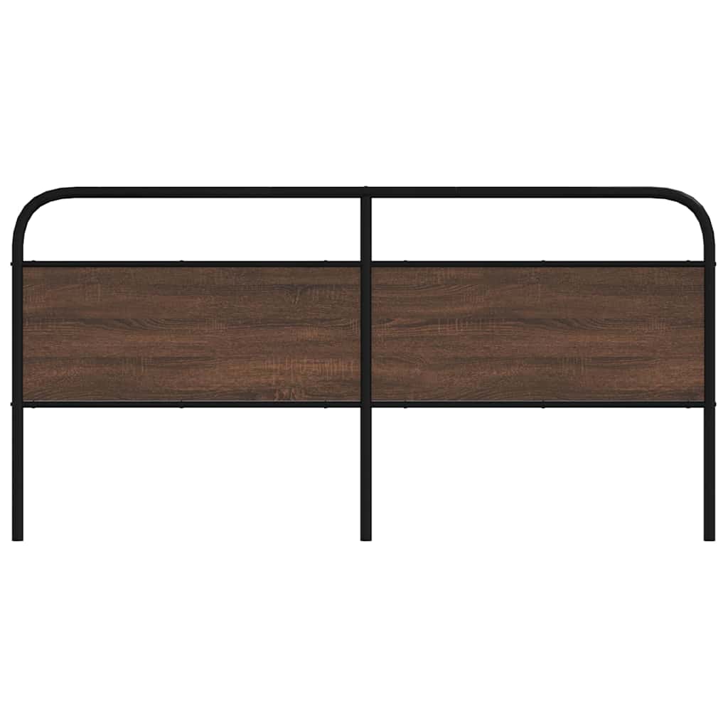 Vidaxl vervangend hoofdbord 180 cm bewerkt hout en staal bruin eikenkleurig