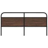 Vidaxl vervangend hoofdbord 180 cm bewerkt hout en staal bruin eikenkleurig