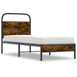 Vidaxl bedframe zonder matras bewerkt hout gerookt eiken 75x190 cm