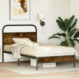 Vidaxl bedframe zonder matras bewerkt hout gerookt eiken 90x200 cm