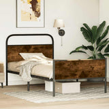 Vidaxl bedframe zonder matras bewerkt hout sonoma eikenkleur 90x190 cm