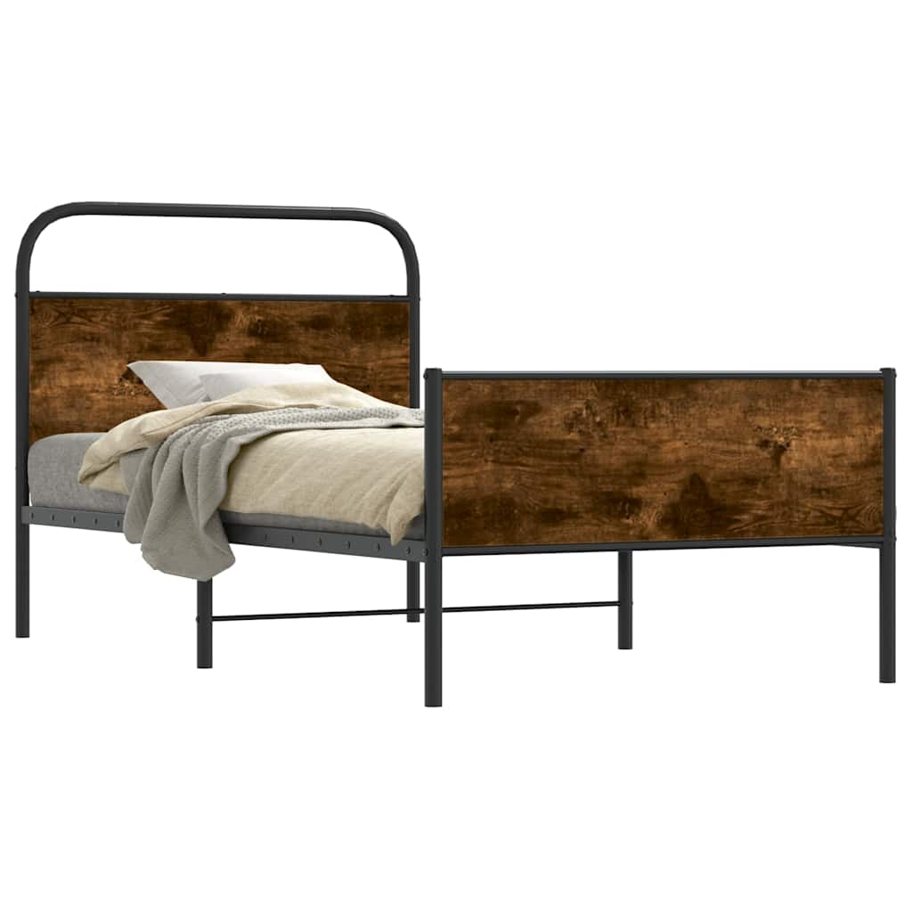 Vidaxl bedframe zonder matras bewerkt hout sonoma eikenkleur 100x200cm