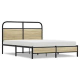 Vidaxl bedframe zonder matras bewerkt hout sonoma eikenkleur 140x200cm