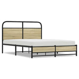 Vidaxl bedframe zonder matras bewerkt hout sonoma eikenkleur 120x200cm