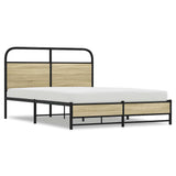 Vidaxl bedframe zonder matras bewerkt hout sonoma eikenkleur 140x190cm