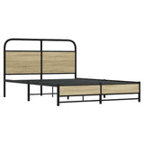 Vidaxl bedframe zonder matras bewerkt hout sonoma eikenkleur 140x190cm