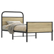 Vidaxl bedframe zonder matras bewerkt hout sonoma eikenkleur 75x190 cm
