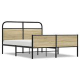 Vidaxl bedframe zonder matras bewerkt hout sonoma eikenkleur 120x200cm