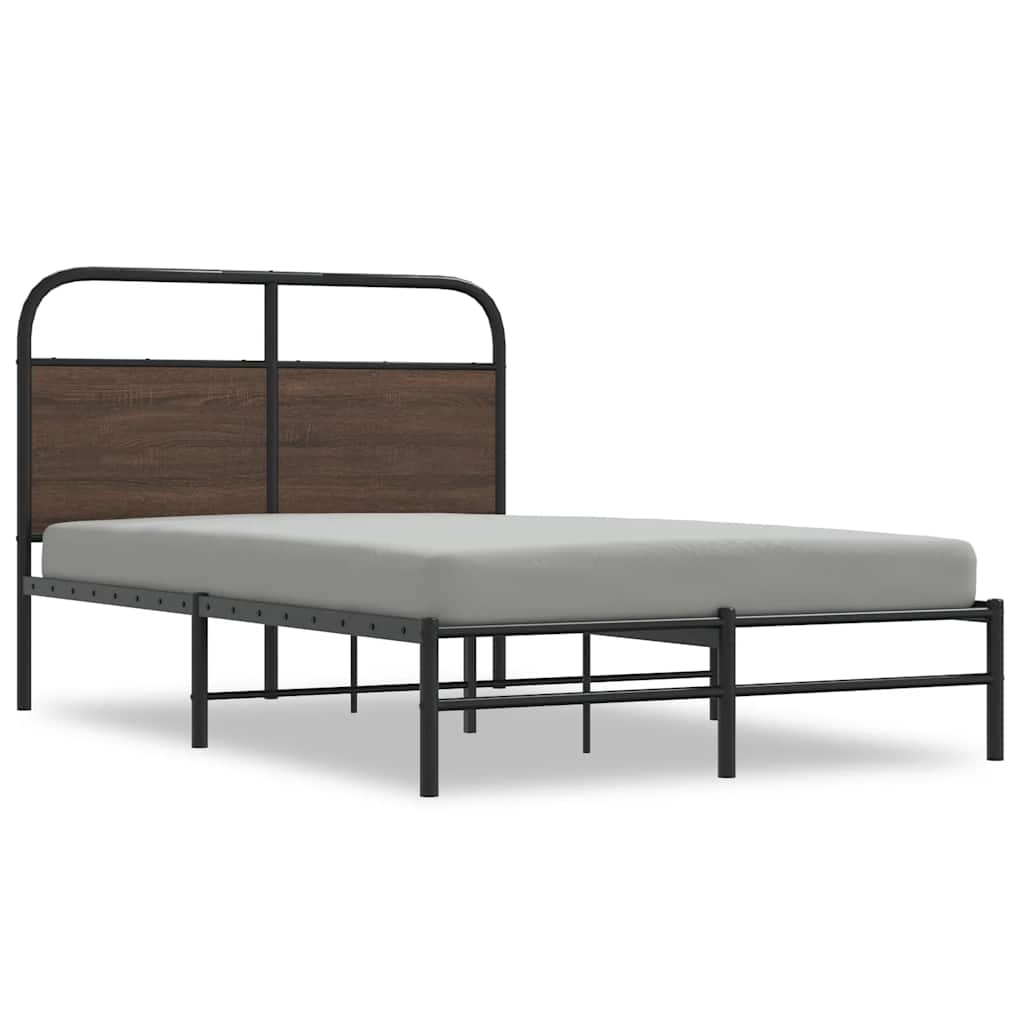 Vidaxl bedframe zonder matras bewerkt hout bruin eikenkleur 120x190 cm