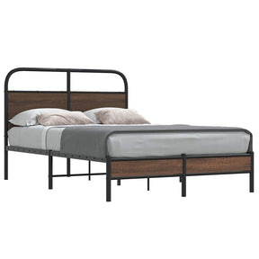Vidaxl bedframe zonder matras bewerkt hout bruin eikenkleur 120x190 cm