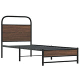 Vidaxl bedframe zonder matras bewerkt hout bruin eikenkleur 75x190 cm