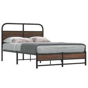 Vidaxl bedframe zonder matras bewerkt hout bruin eikenkleur 120x190 cm
