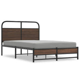 Vidaxl bedframe zonder matras bewerkt hout bruin eikenkleur 120x200 cm