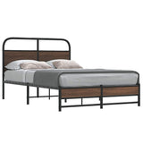 Vidaxl bedframe zonder matras bewerkt hout bruin eikenkleur 120x200 cm