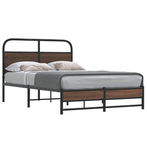 Vidaxl bedframe zonder matras bewerkt hout bruin eikenkleur 140x190 cm