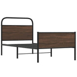 Vidaxl bedframe zonder matras bewerkt hout bruin eikenkleur 90x190 cm