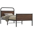 Vidaxl bedframe zonder matras bewerkt hout bruin eikenkleur 90x190 cm