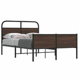 Vidaxl bedframe zonder matras bewerkt hout bruin eikenkleur 120x190 cm