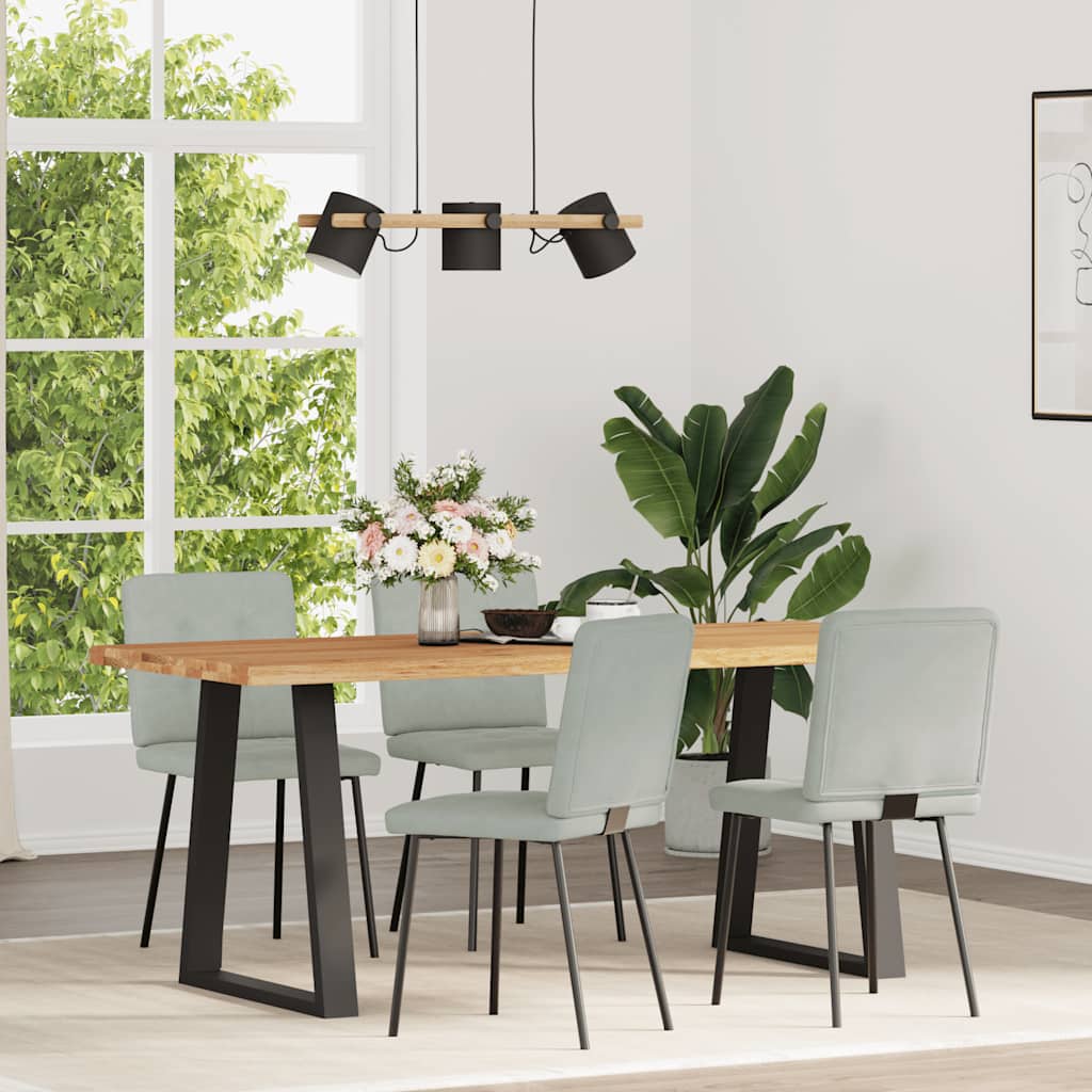 Vidaxl eetkamerstoelen 4 st fluweel lichtgrijs