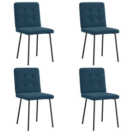 Vidaxl eetkamerstoelen 4 st fluweel blauw