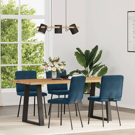 Vidaxl eetkamerstoelen 4 st fluweel blauw