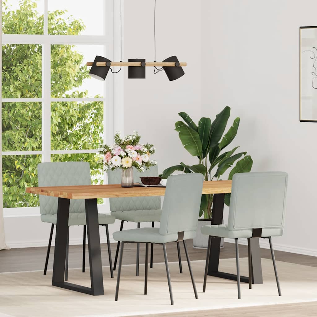 Vidaxl eetkamerstoelen 4 st fluweel lichtgrijs