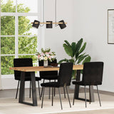 Vidaxl eetkamerstoelen 4 st fluweel zwart