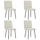 Vidaxl eetkamerstoelen 4 st fluweel crèmekleurig