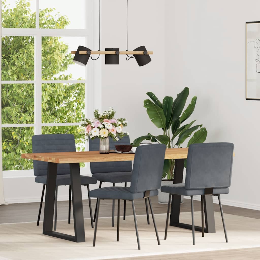 Vidaxl eetkamerstoelen 4 st fluweel donkergrijs