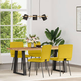 Vidaxl eetkamerstoelen 4 st fluweel geel