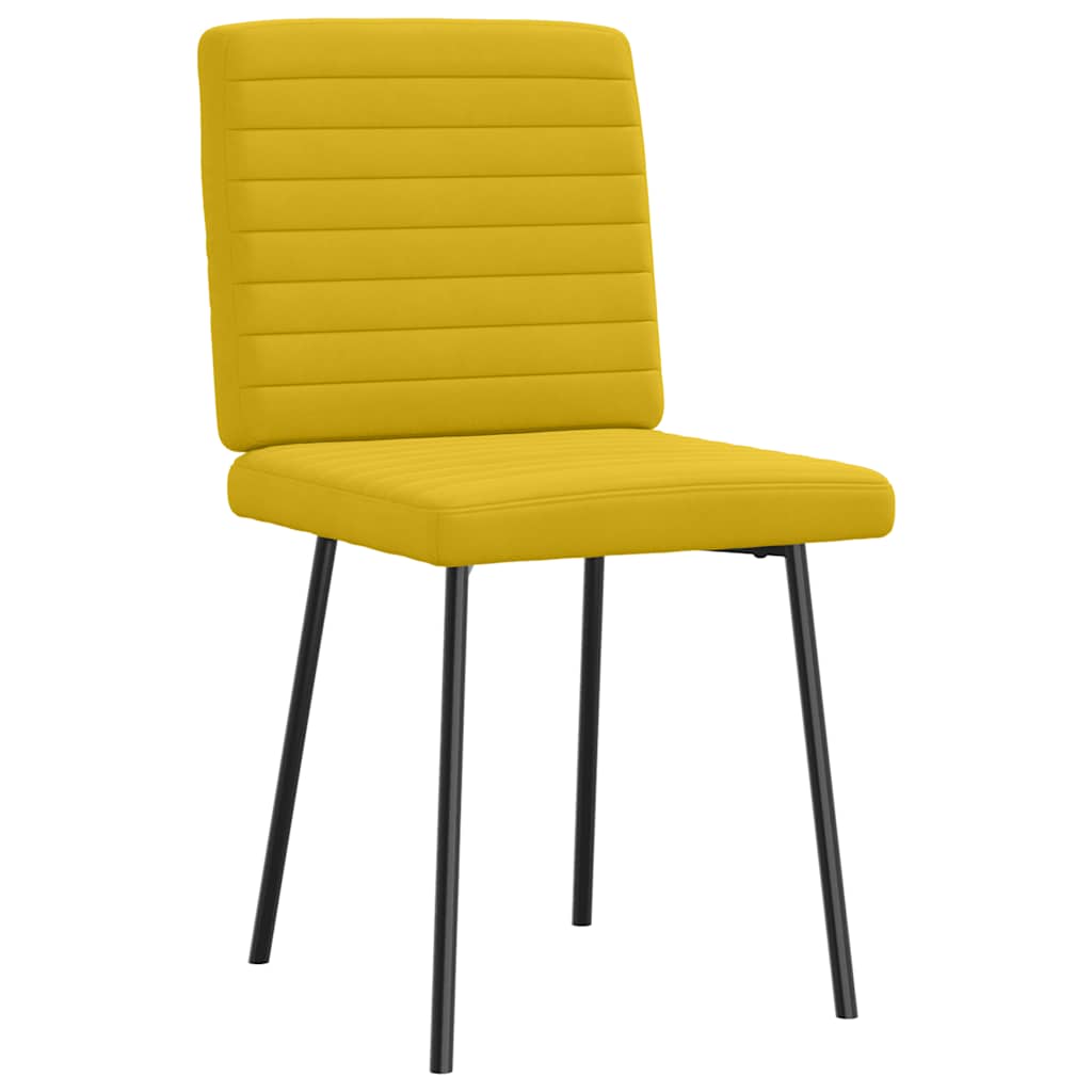Vidaxl eetkamerstoelen 4 st fluweel geel