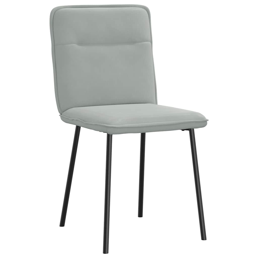 Vidaxl eetkamerstoelen 4 st fluweel lichtgrijs