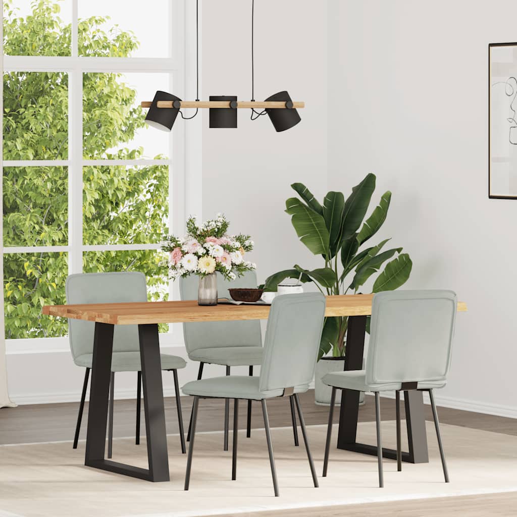 Vidaxl eetkamerstoelen 4 st fluweel lichtgrijs