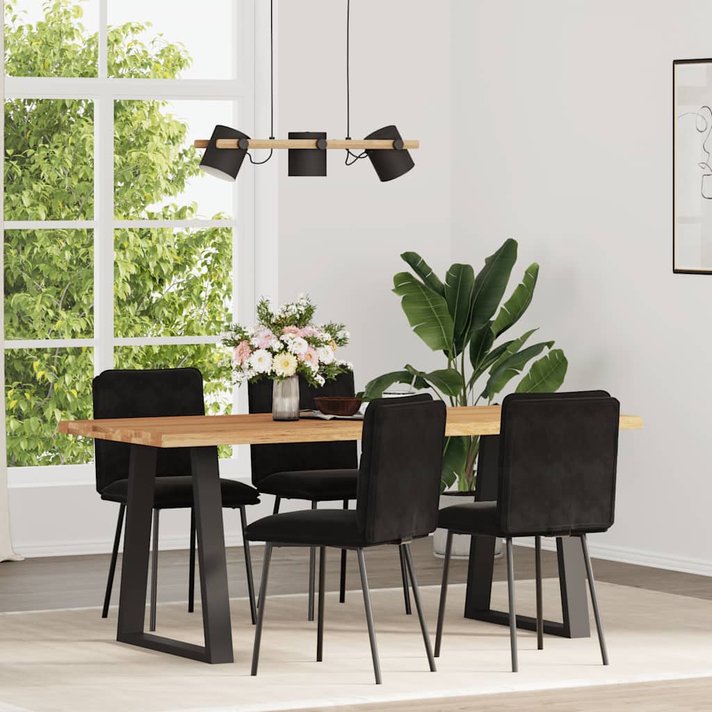 Vidaxl eetkamerstoelen 4 st fluweel zwart