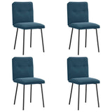 Vidaxl eetkamerstoelen 4 st fluweel blauw