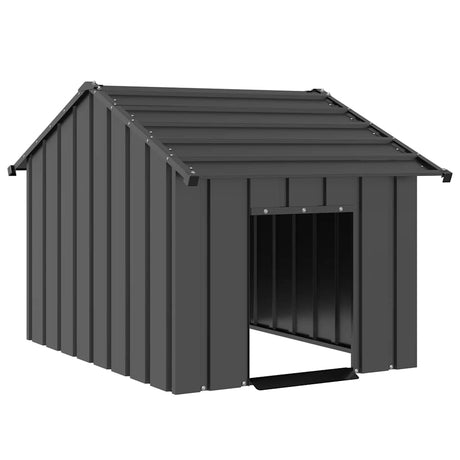 Vidaxxl Hundehütte mit Dach 83x130x85 cm aus verzinktem Stahl