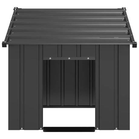 Vidaxxl Hundehütte mit Dach 83x130x85 cm aus verzinktem Stahl
