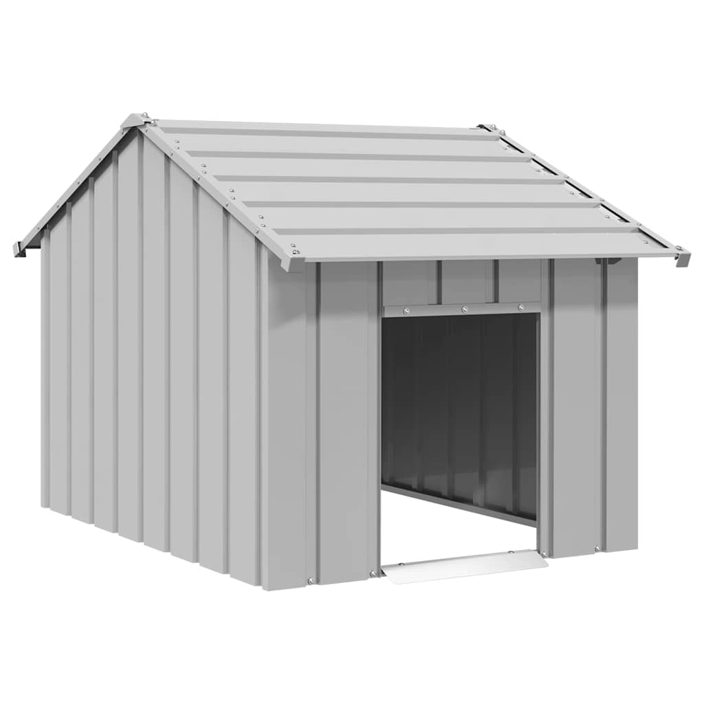 Vidaxxl Hundehütte mit Dach 83x130x85 cm aus verzinktem Stahl