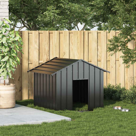 Vidaxxl Hundehütte mit Dach 131x101x102 cm aus verzinktem Stahl