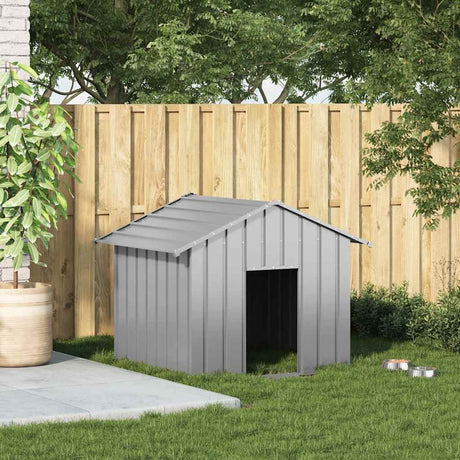 Vidaxxl Hundehütte mit Dach 131x101x102 cm aus verzinktem Stahl