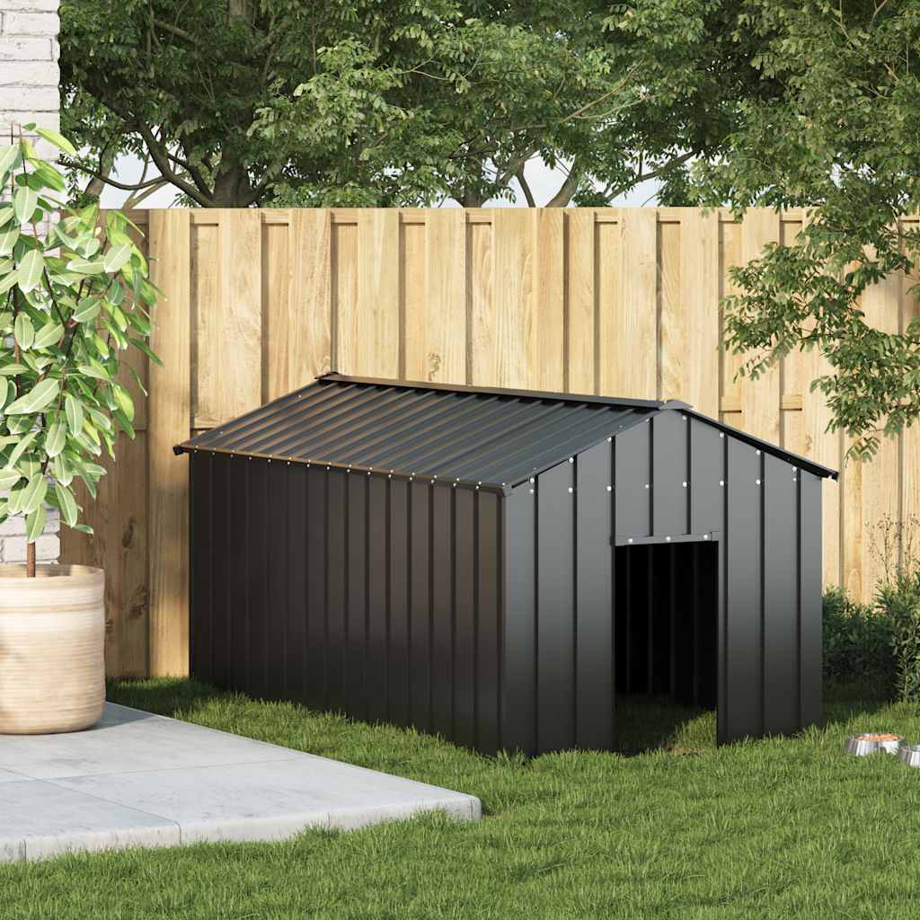 Vidaxxl Hundehütte mit Dach 114x202x101 cm aus verzinktem Stahl