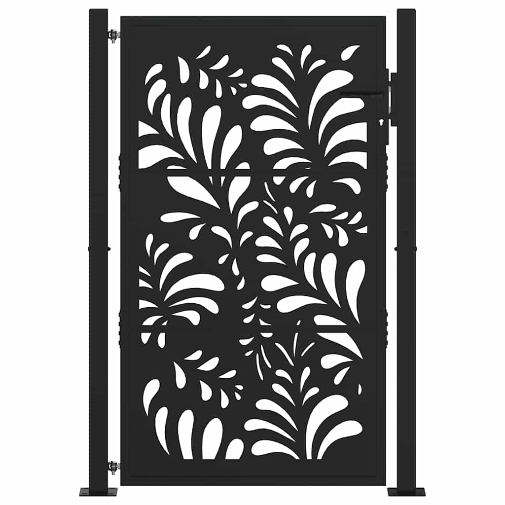 Vidaxl poort met golfontwerp 100x150 cm staal zwart